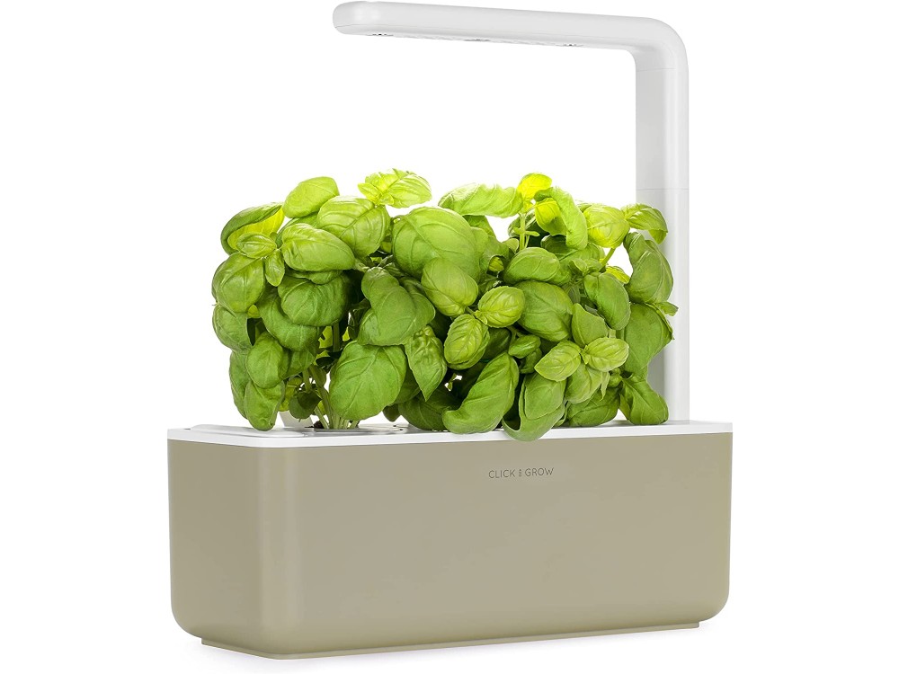 Click and Grow The Smart Garden 3 with 3 Pods of Basil Beige